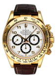 Rolex Daytona 16518 18K Yellow Gold White Dial Mens Watch - Virtual