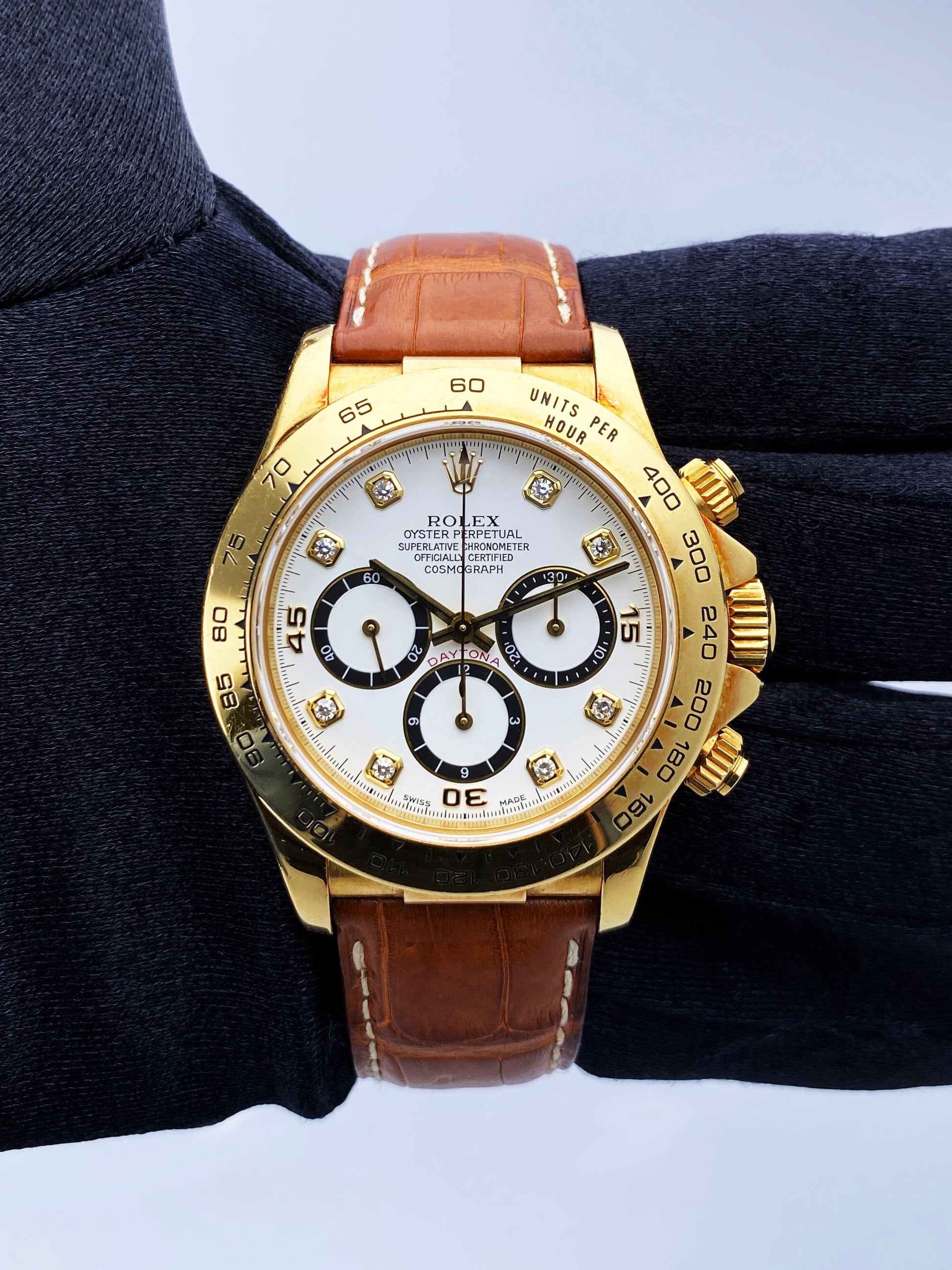 Rolex Daytona 16518 Diamond Dial Mens Watch - Virtual