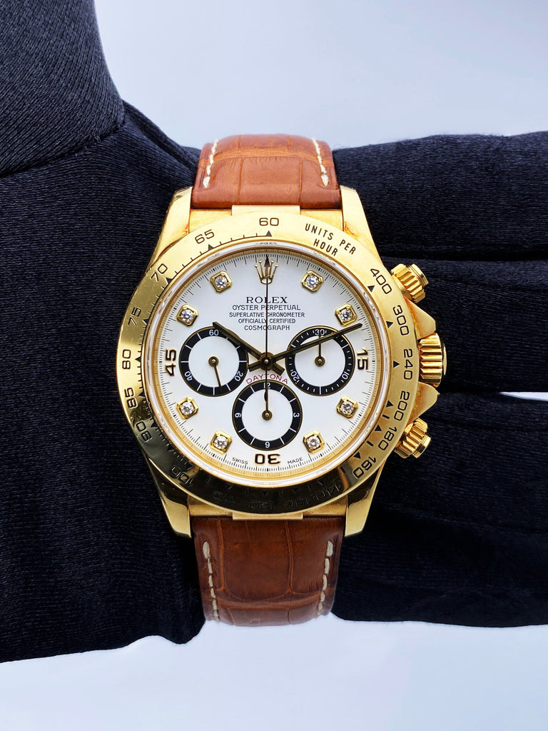 Rolex Daytona 16518 Diamond Dial Mens Watch