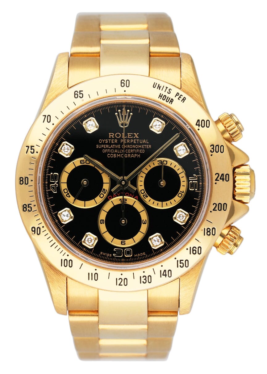 Rolex Daytona 16528 Zenith Black Diamond Dial Mens Watch - Watches