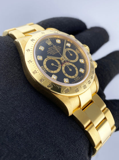 Rolex Daytona 16528 Zenith Black Diamond Dial Mens Watch - Watches