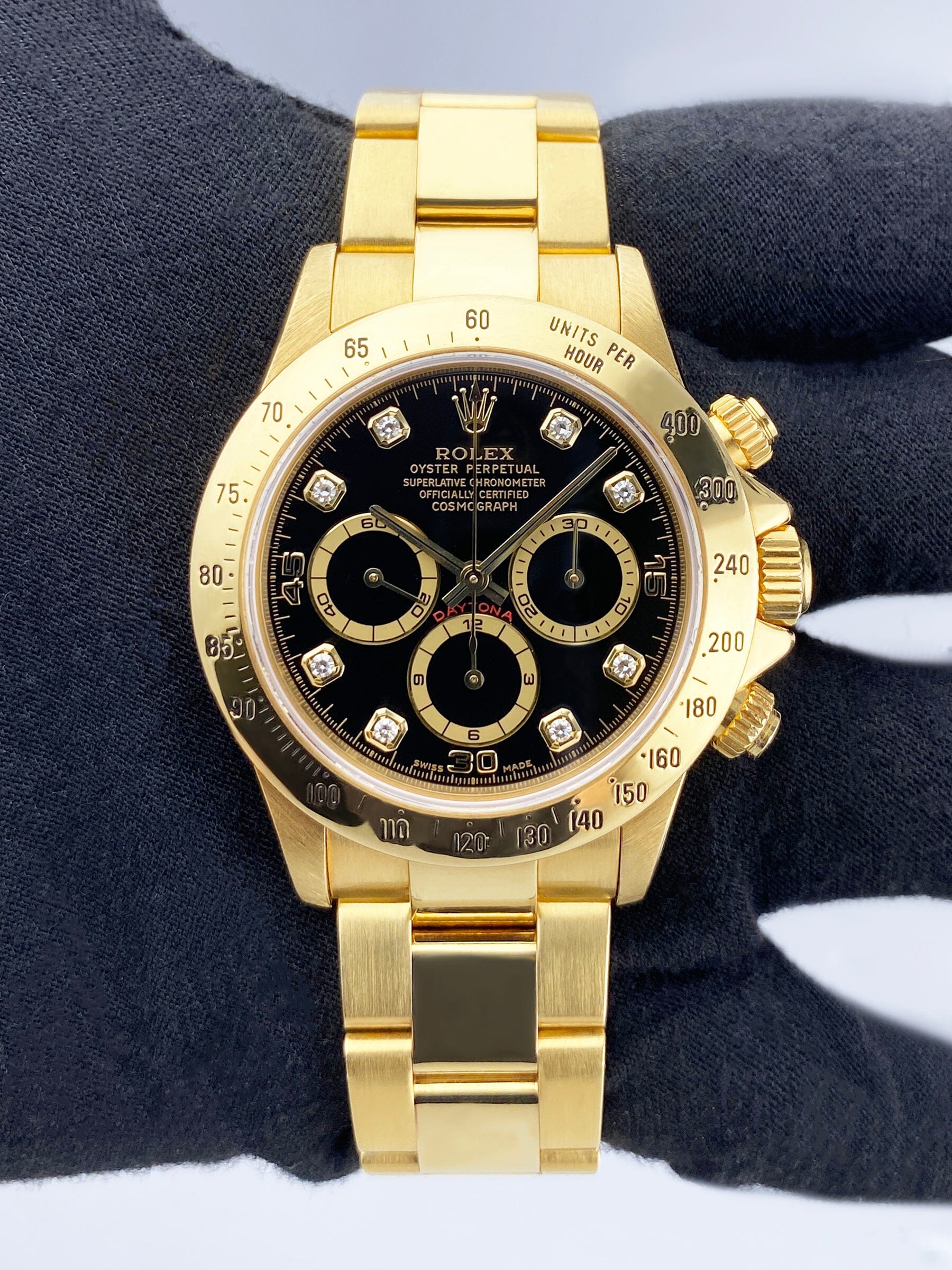 Rolex Daytona 16528 Zenith Black Diamond Dial Mens Watch - Watches