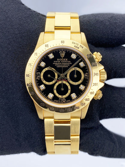 Rolex Daytona 16528 Zenith Black Diamond Dial Mens Watch - Watches