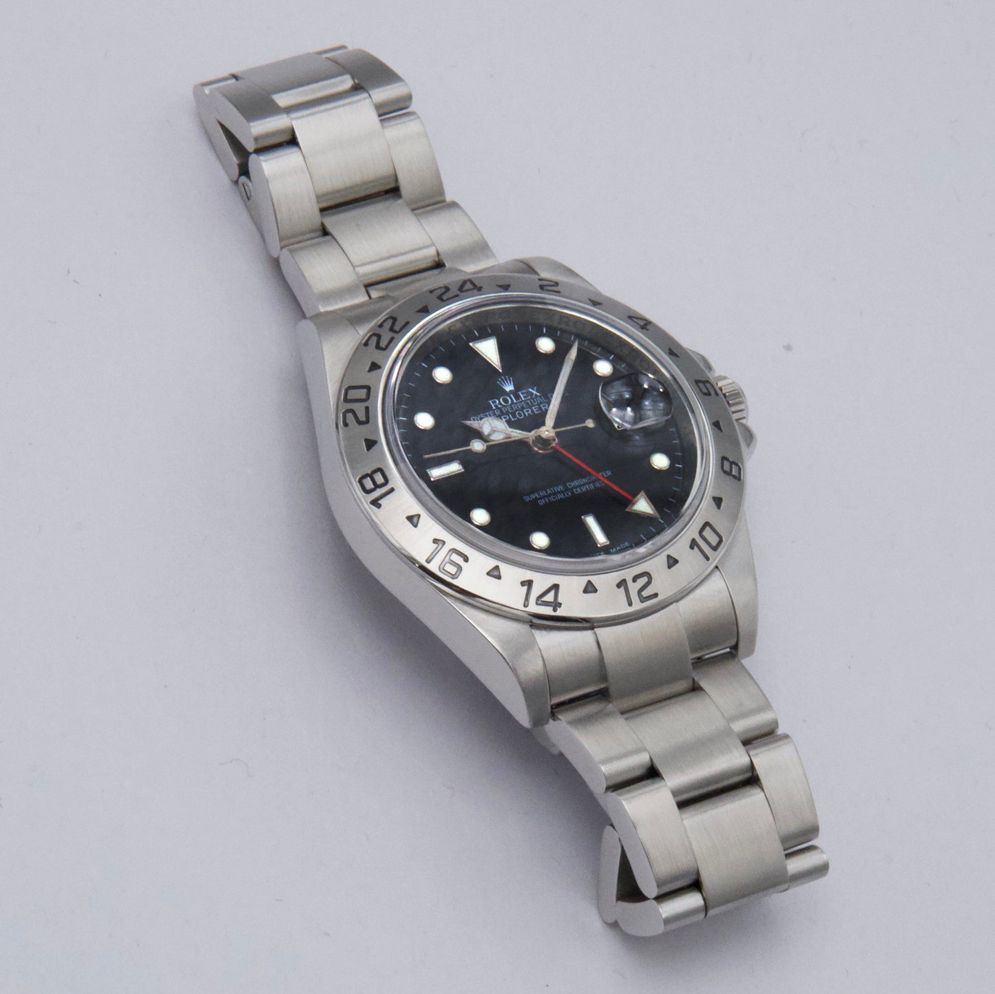 Rolex Explorer II 16570 Black Dial Engraved Mens Watch Box Papers - Watches