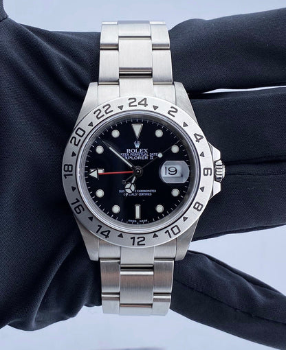 Rolex Explorer II 16570 Black Dial Mens Watch Box & Papers - Wristwatch