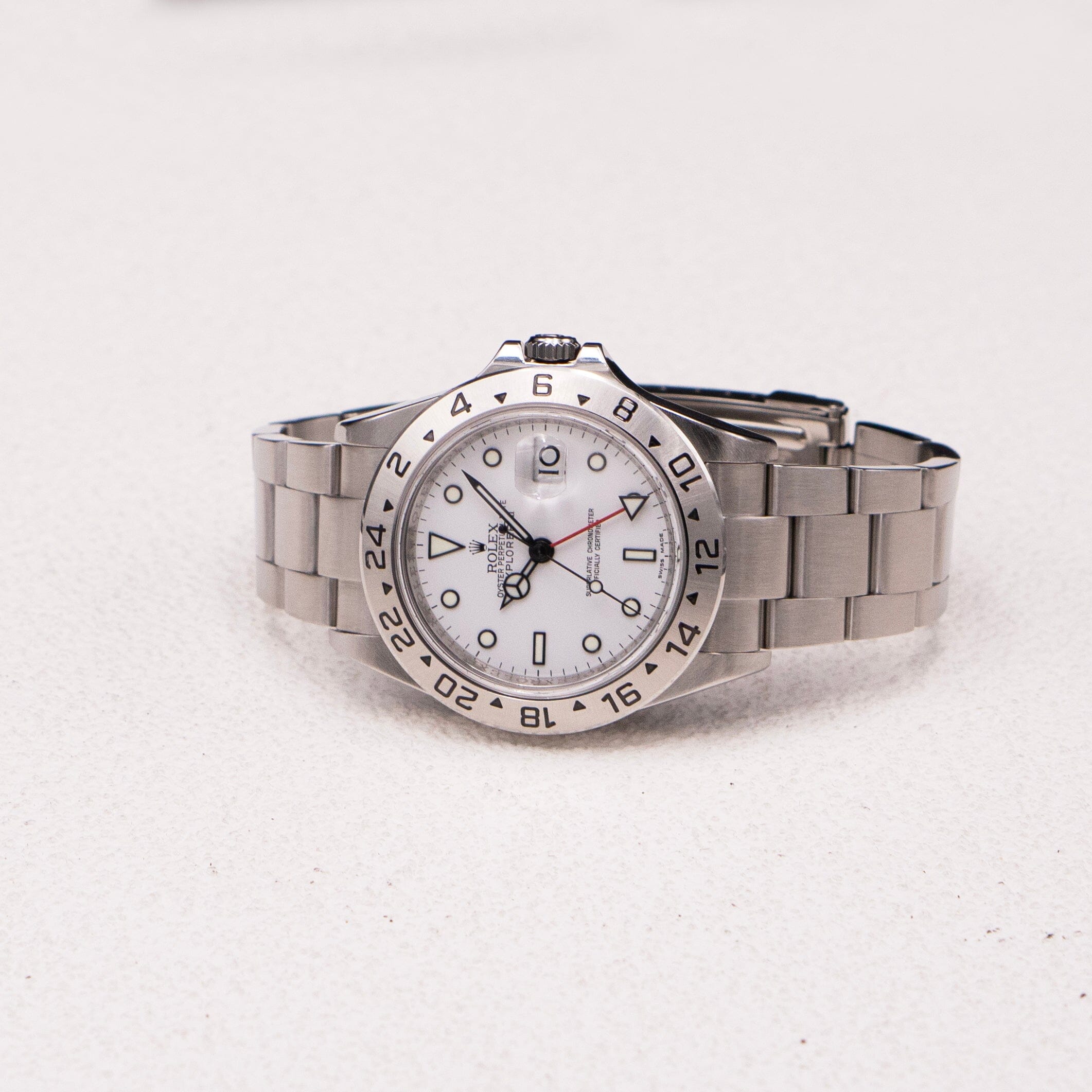 Rolex Explorer II 16570 Engraved Rehaut Mens Watch Box Papers