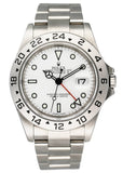 Rolex Explorer II 16570 White Dial Engraved Steel Mens Watch - Watches