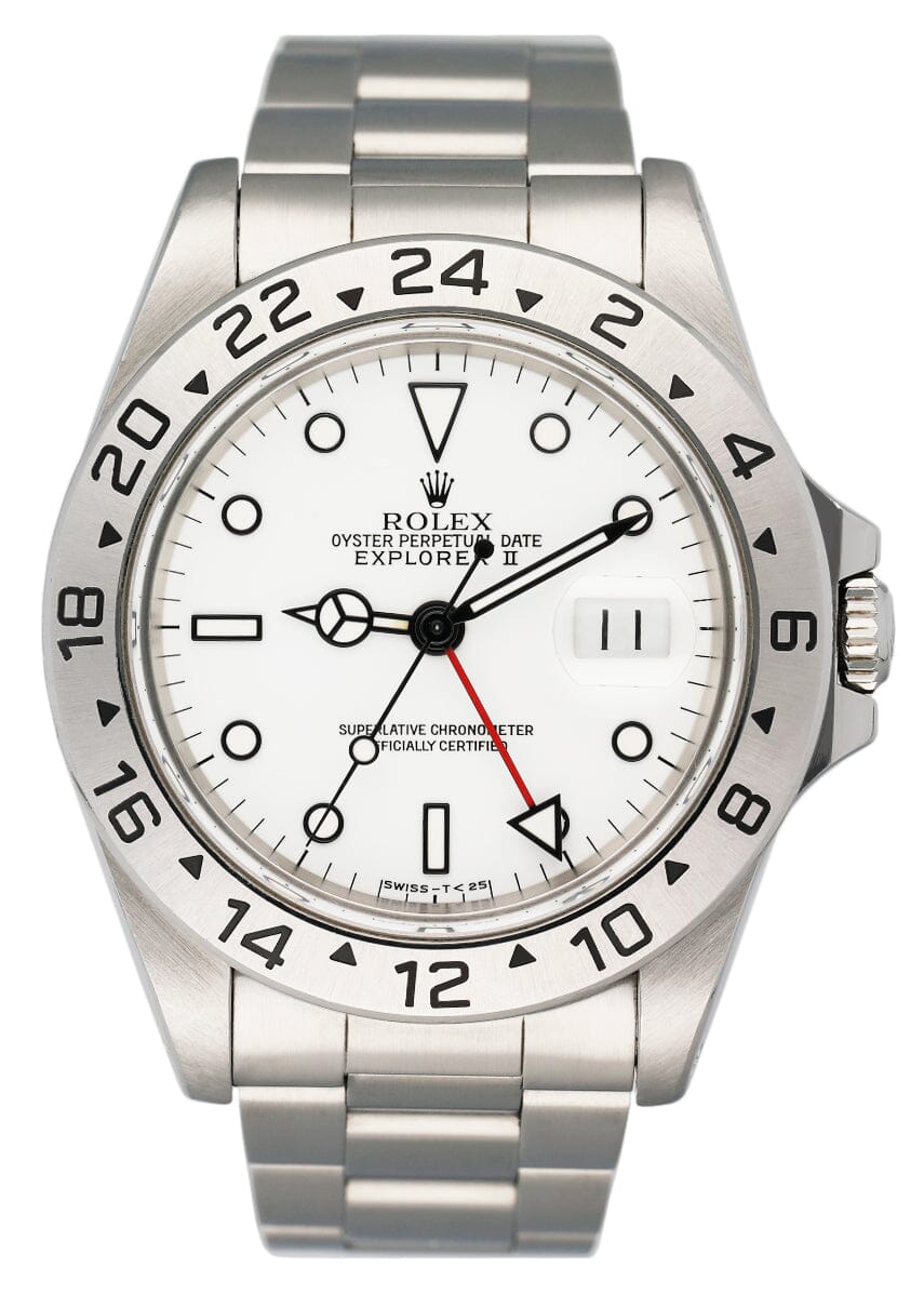 Rolex Explorer II 16570 White Dial Mens Watch - Wristwatch
