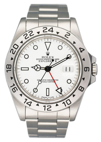 Rolex Explorer II 16570 White Dial Mens Watch - Wristwatch