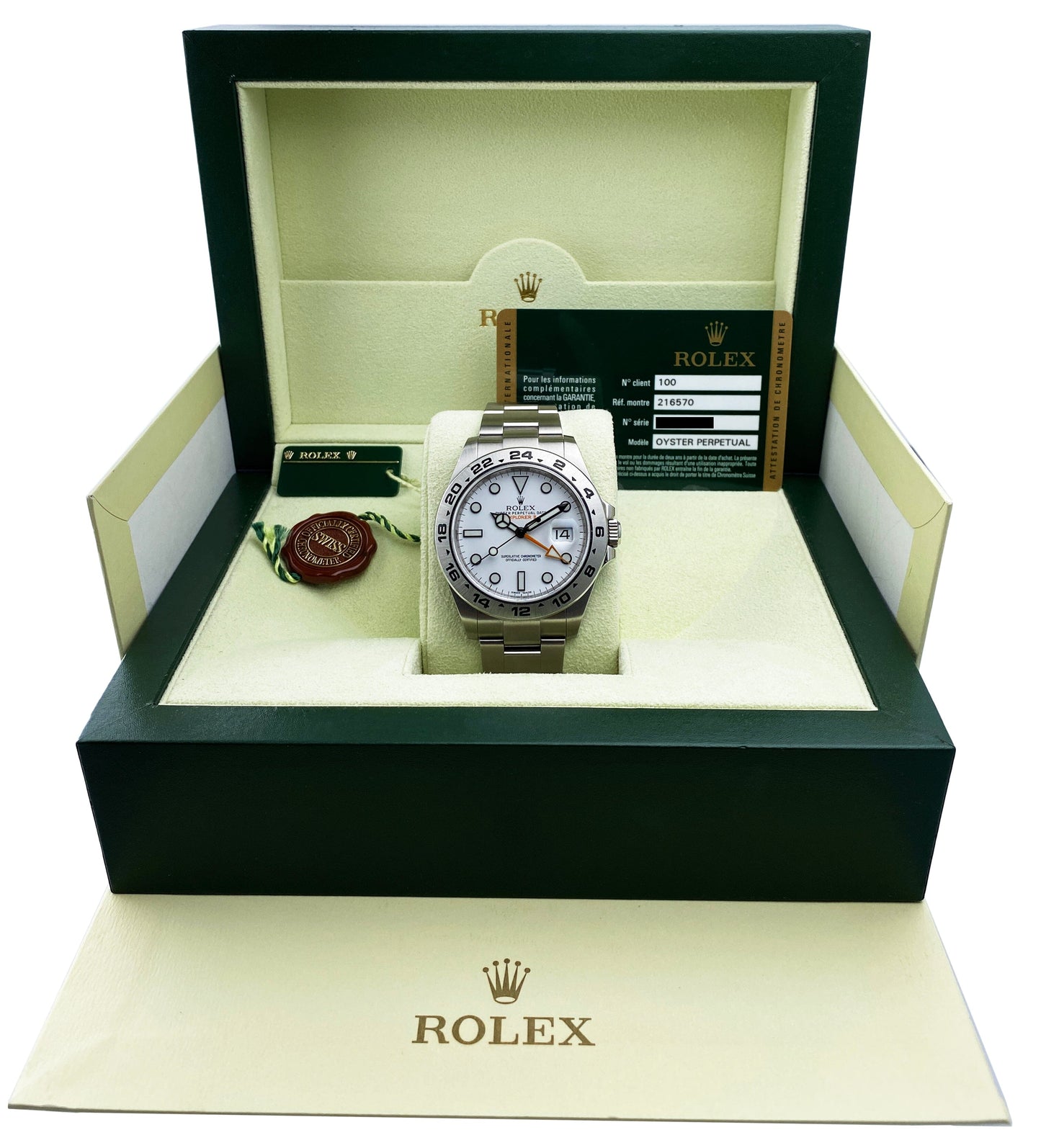 Rolex Explorer II 216570 Mens Watch Box Papers