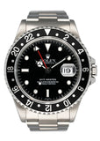 Rolex GMT-Master 16700 Black Dial Stainless Steel Mens Watch - Wristwatch