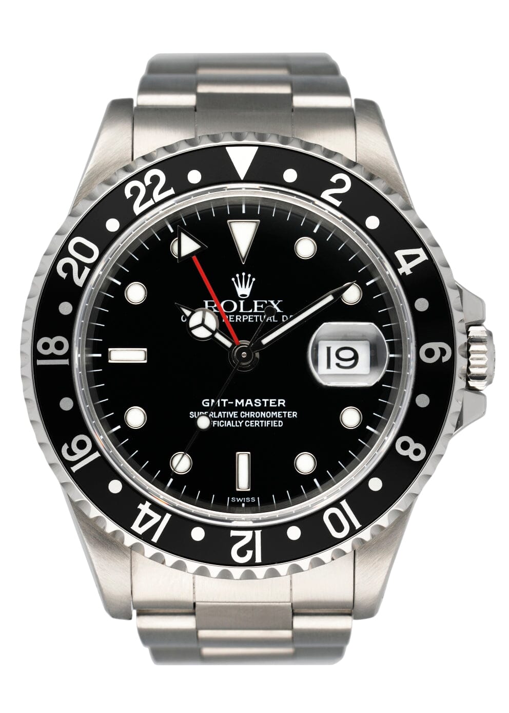 Rolex GMT-Master 16700 Black Dial Stainless Steel Mens Watch - Wristwatch