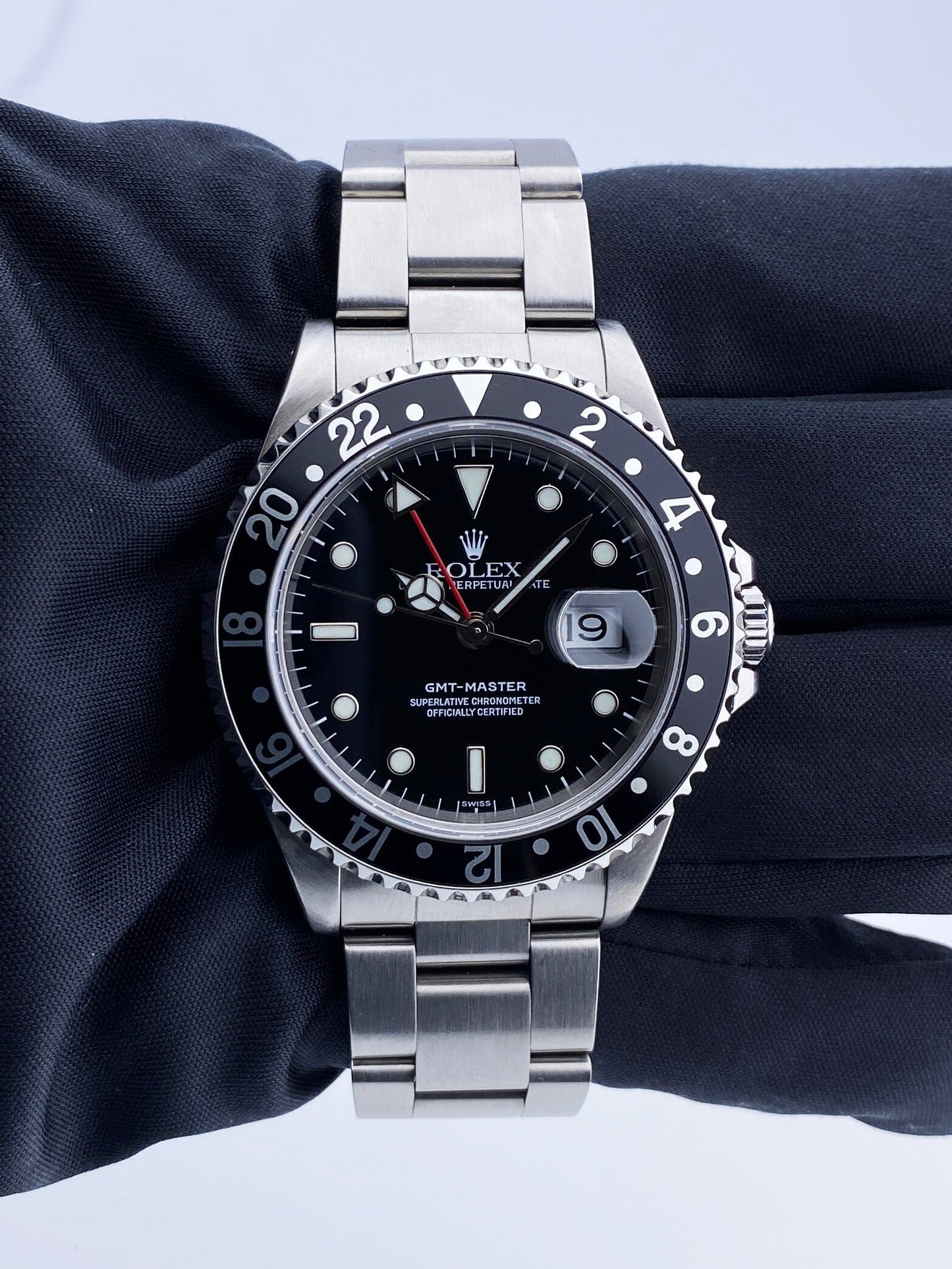 Rolex GMT-Master 16700 Black Dial Stainless Steel Mens Watch - Wristwatch