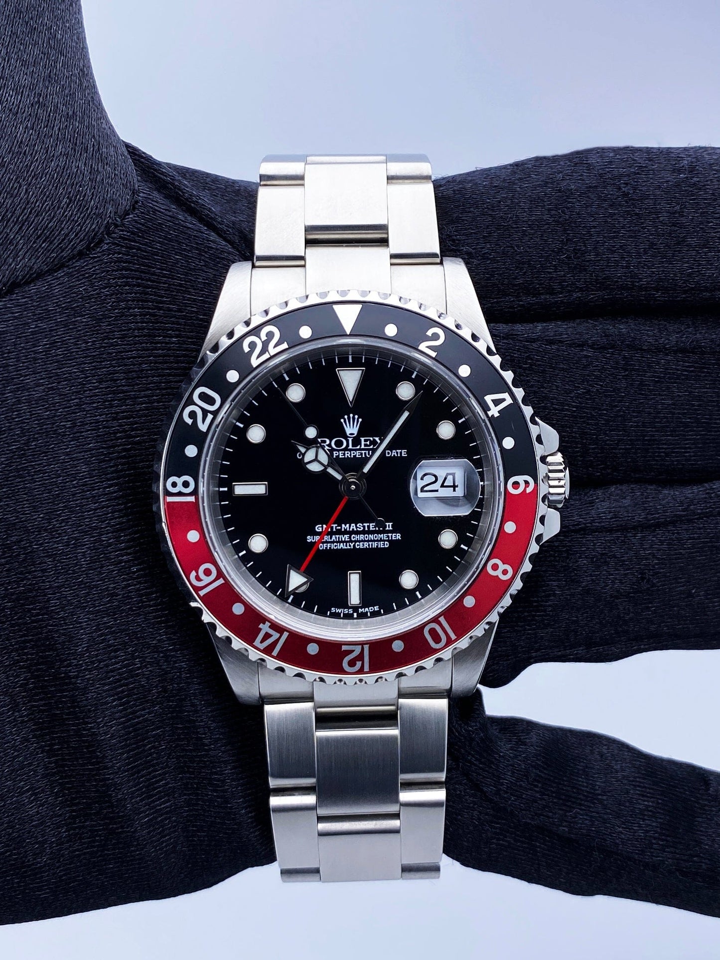 Rolex GMT Master II 16710 Coke Bezel Mens Watch Box Papers - Virtual