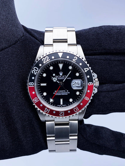 Rolex GMT Master II 16710 Coke Bezel Mens Watch Box Papers - Virtual