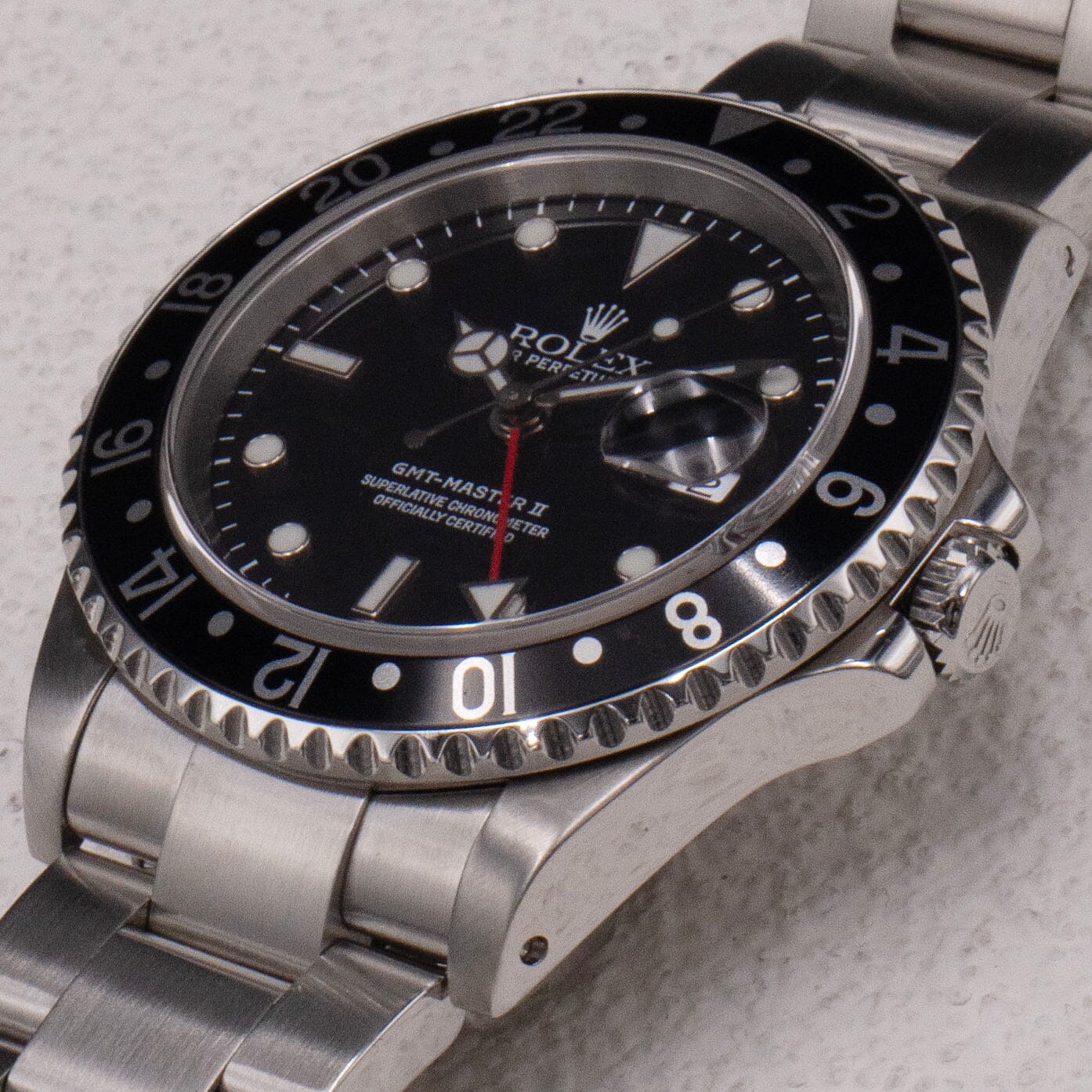 Rolex GMT Master II 16710 Stainless Steel Mens Watch Box Papers