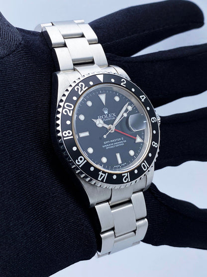 Rolex GMT Master II 16710 Stainless Steel Mens Watch Box Papers - Virtual