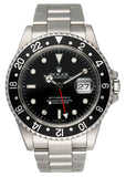Rolex GMT Master II 16710 Stainless Steel Mens Watch Box Papers - Virtual