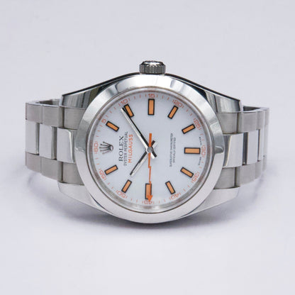 Rolex Milgauss 116400 White Dial Mens Watch Box Papers - Virtual