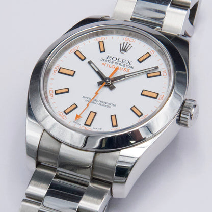 Rolex Milgauss 116400 White Dial Mens Watch Box Papers - Virtual