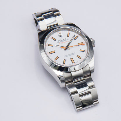Rolex Milgauss 116400 White Dial Mens Watch Box Papers - Virtual