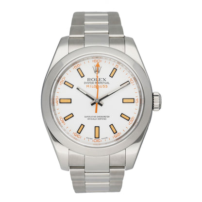 Rolex Milgauss 116400 White Dial Mens Watch Box Papers - Virtual