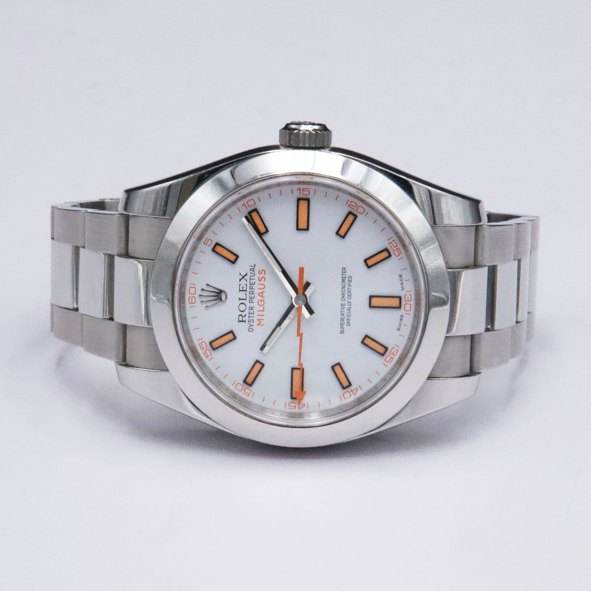 Rolex Milgauss 116400 White Dial Mens Watch Box Papers | – Phigora
