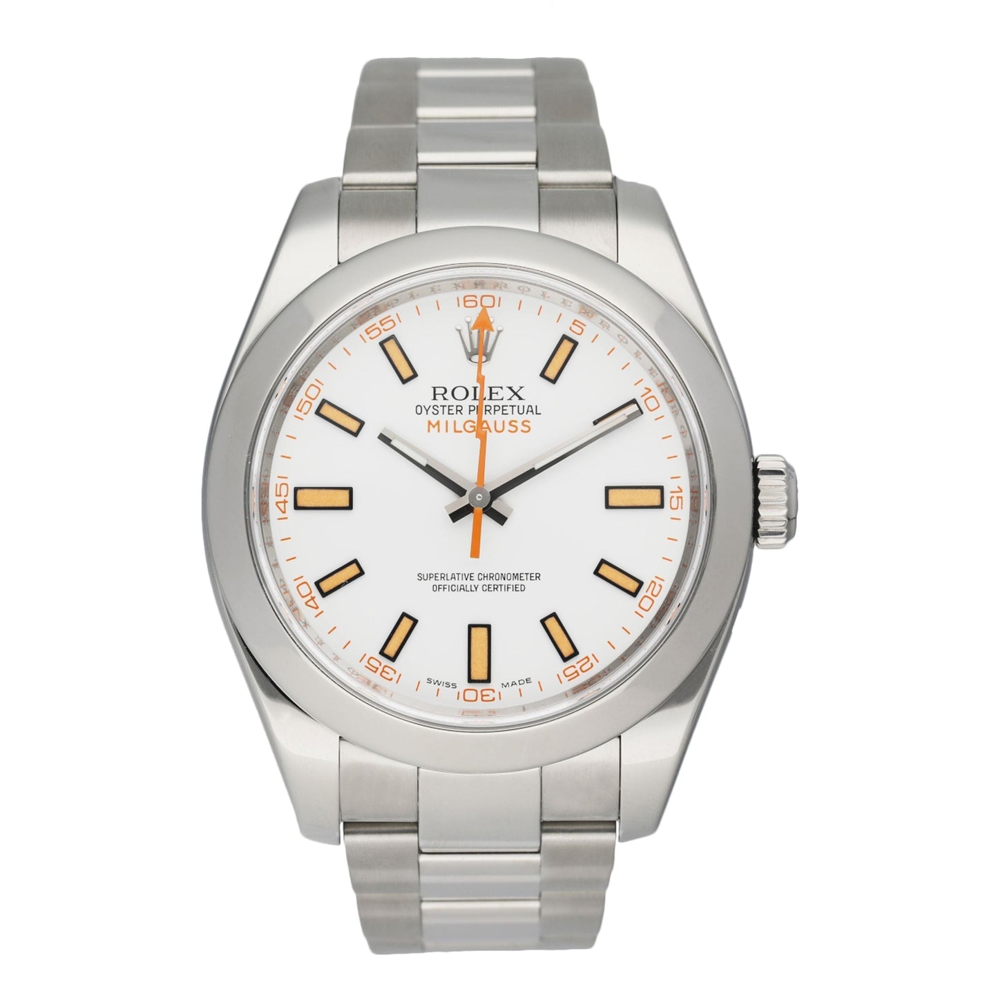 Rolex Milgauss 116400 White Dial Mens Watch Box Papers - Virtual