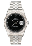 Rolex Oyster Datejust Turn-O-Graph 16264 Black Dial Mens Watch