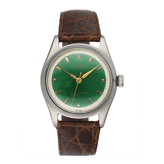 Rolex Oyster Green Dial Mens Watch