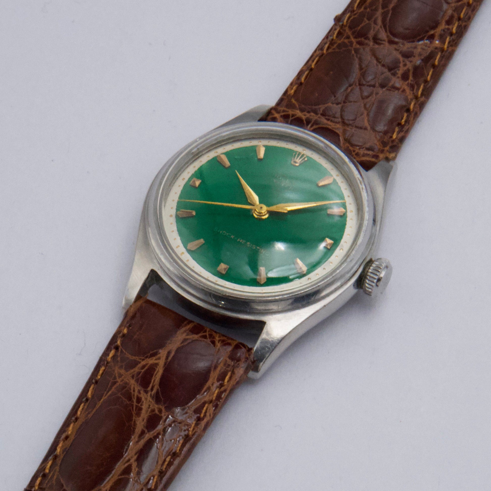 Rolex Oyster Green Dial Mens Watch - Watches
