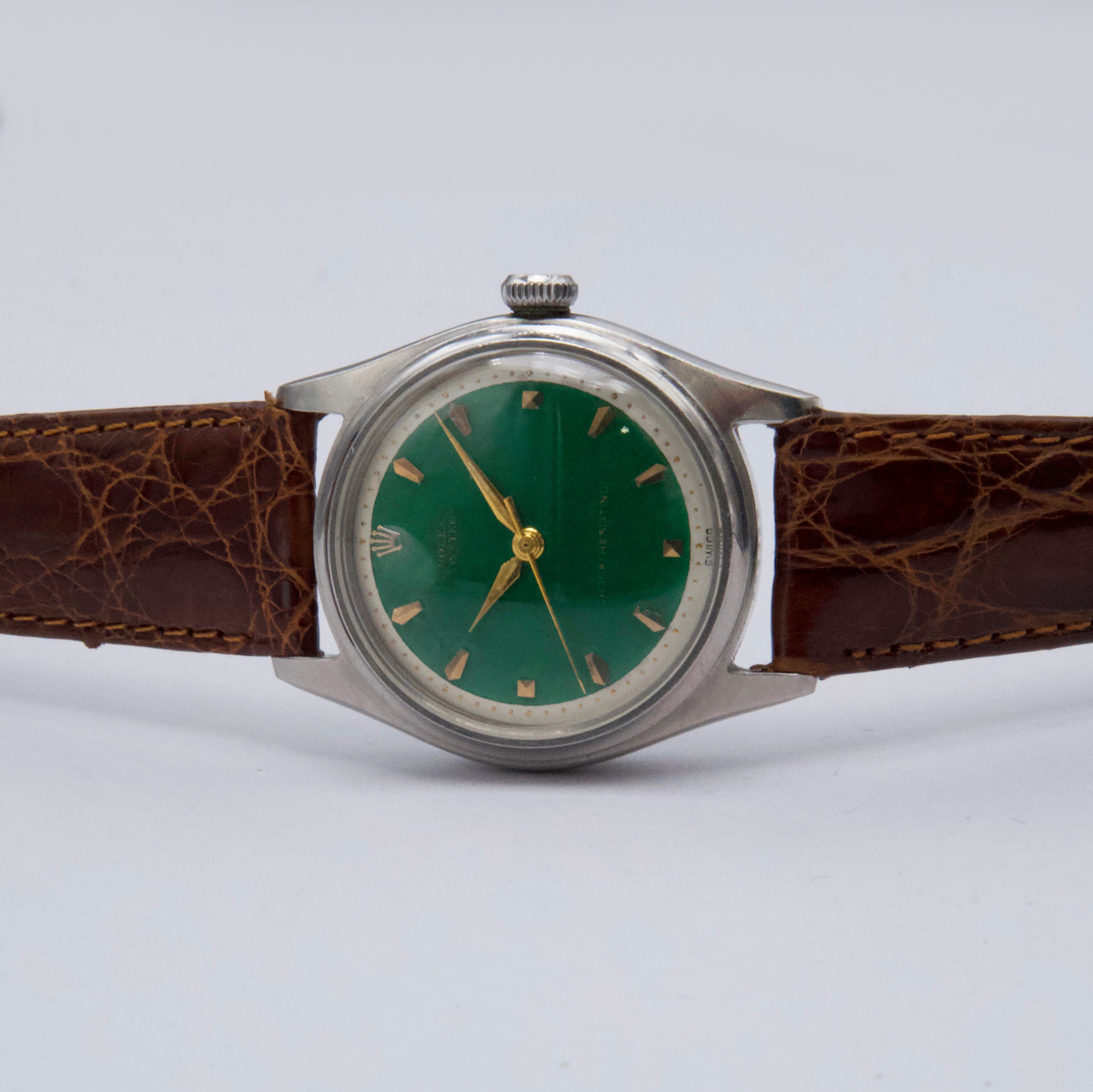 Rolex Oyster Green Dial Mens Watch | Phigora