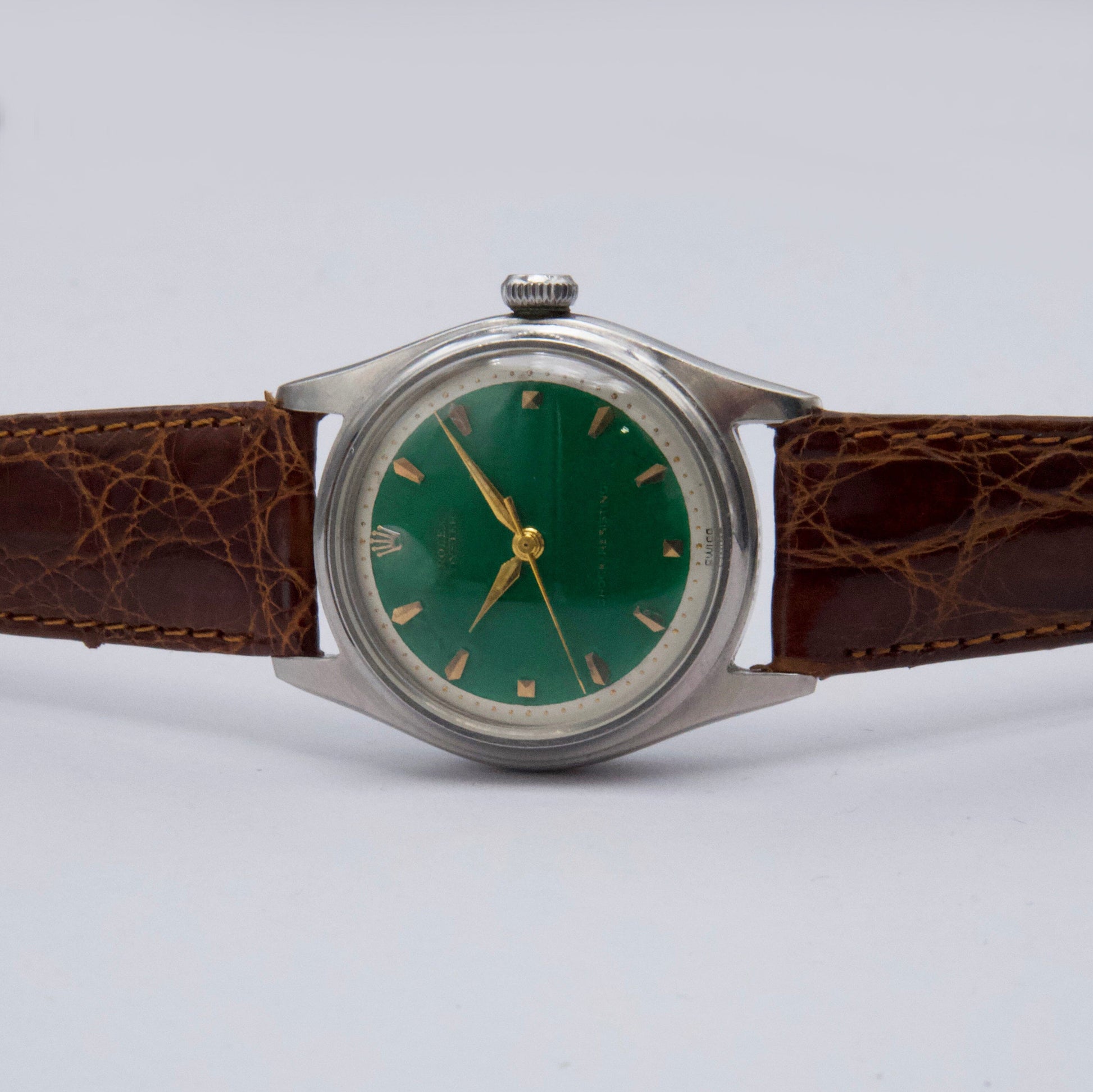 Rolex Oyster Green Dial Mens Watch - Watches