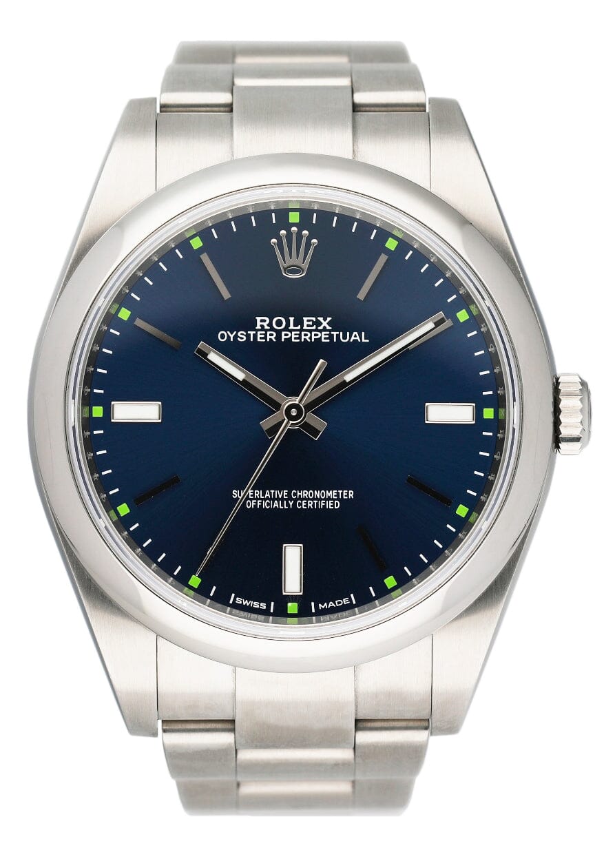 Rolex Oyster Perpetual 114300 Blue Dial Mens Watch