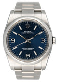Rolex Oyster Perpetual 116000 Blue Dial Steel Mens Watch Box Papers - Wristwatch
