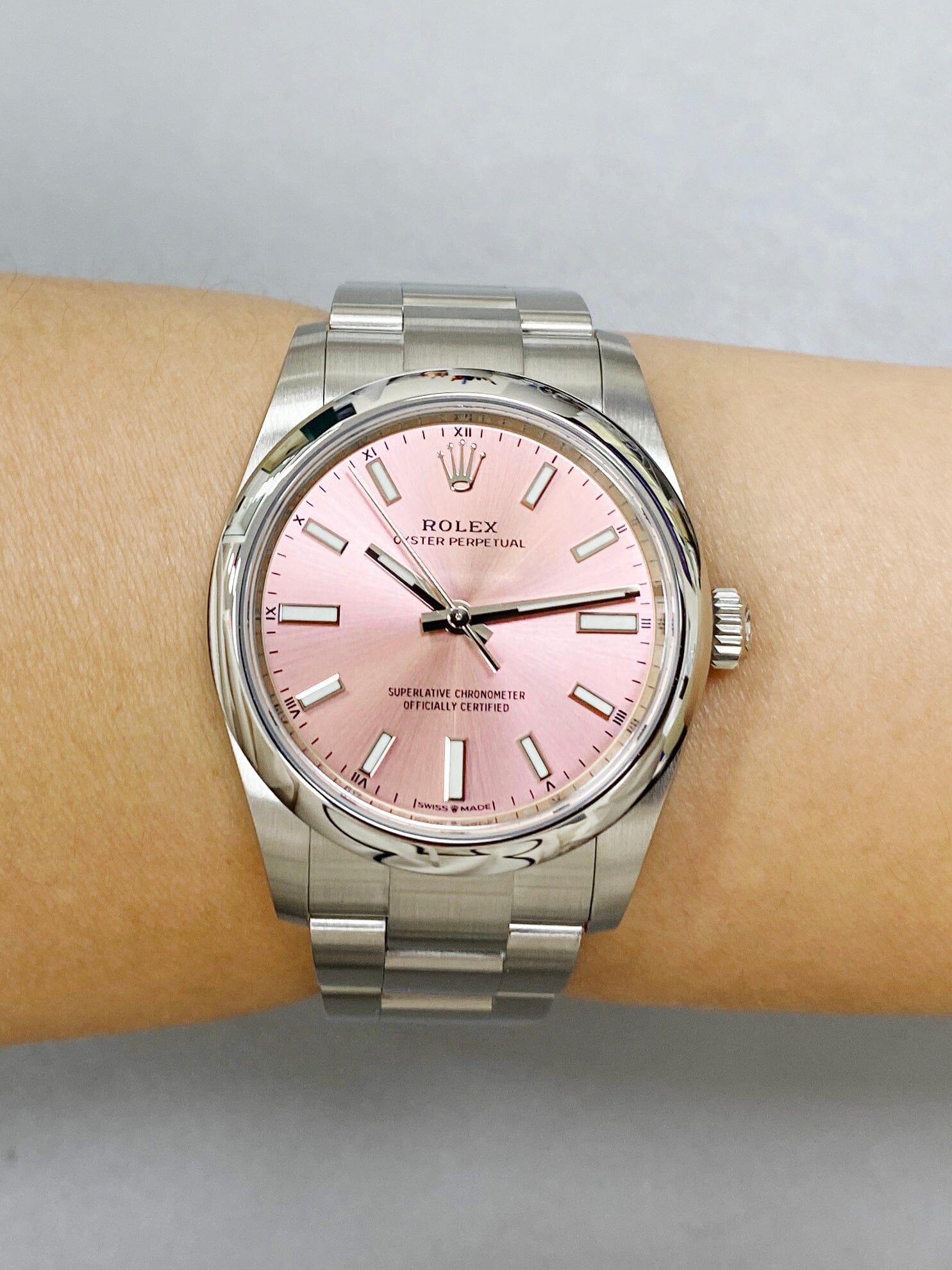 ROLEX - さおり Rolex Day-Date 36 President White Gold Pink Opal Diamond