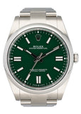 Rolex Oyster Perpetual 124300 Green Dial Mens Watch Box Papers - Virtual