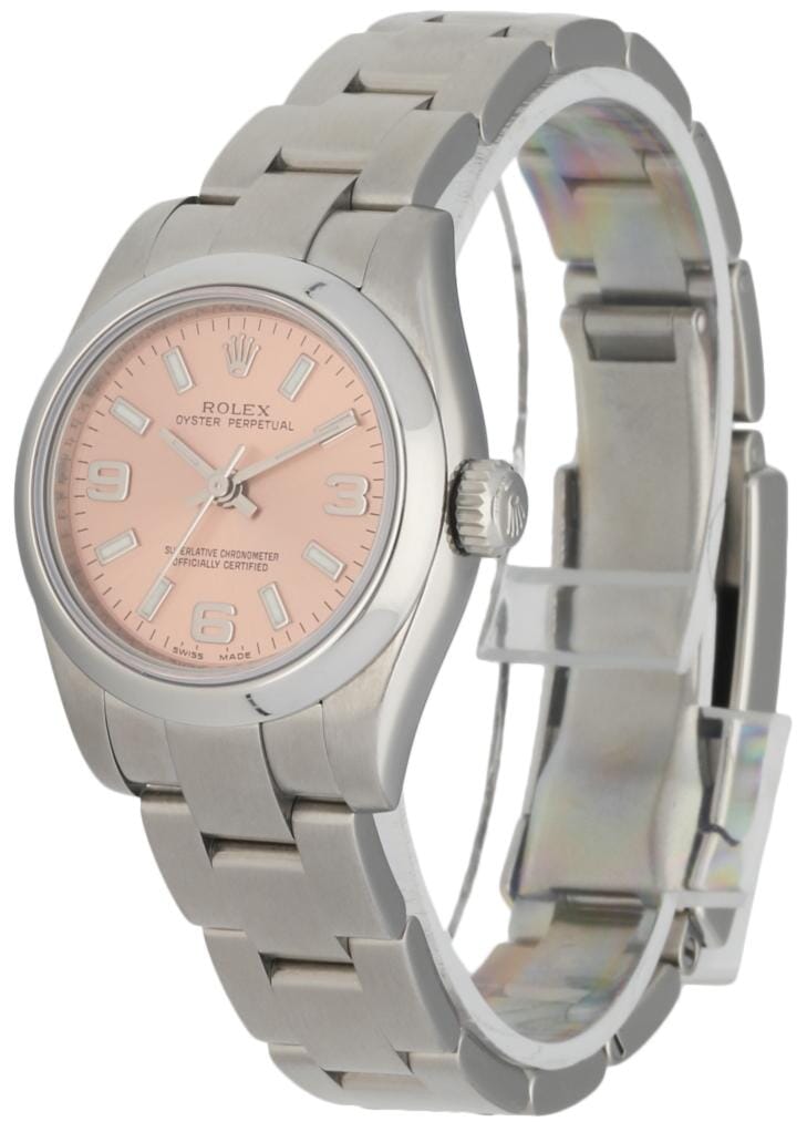 Rolex Oyster Perpetual 176200 steel Pink Dial W/Warranty Card - Wristwatch