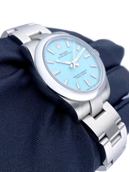 Rolex Oyster Perpetual 277200 Turquoise Dial Ladies Watch Box Papers - Watches