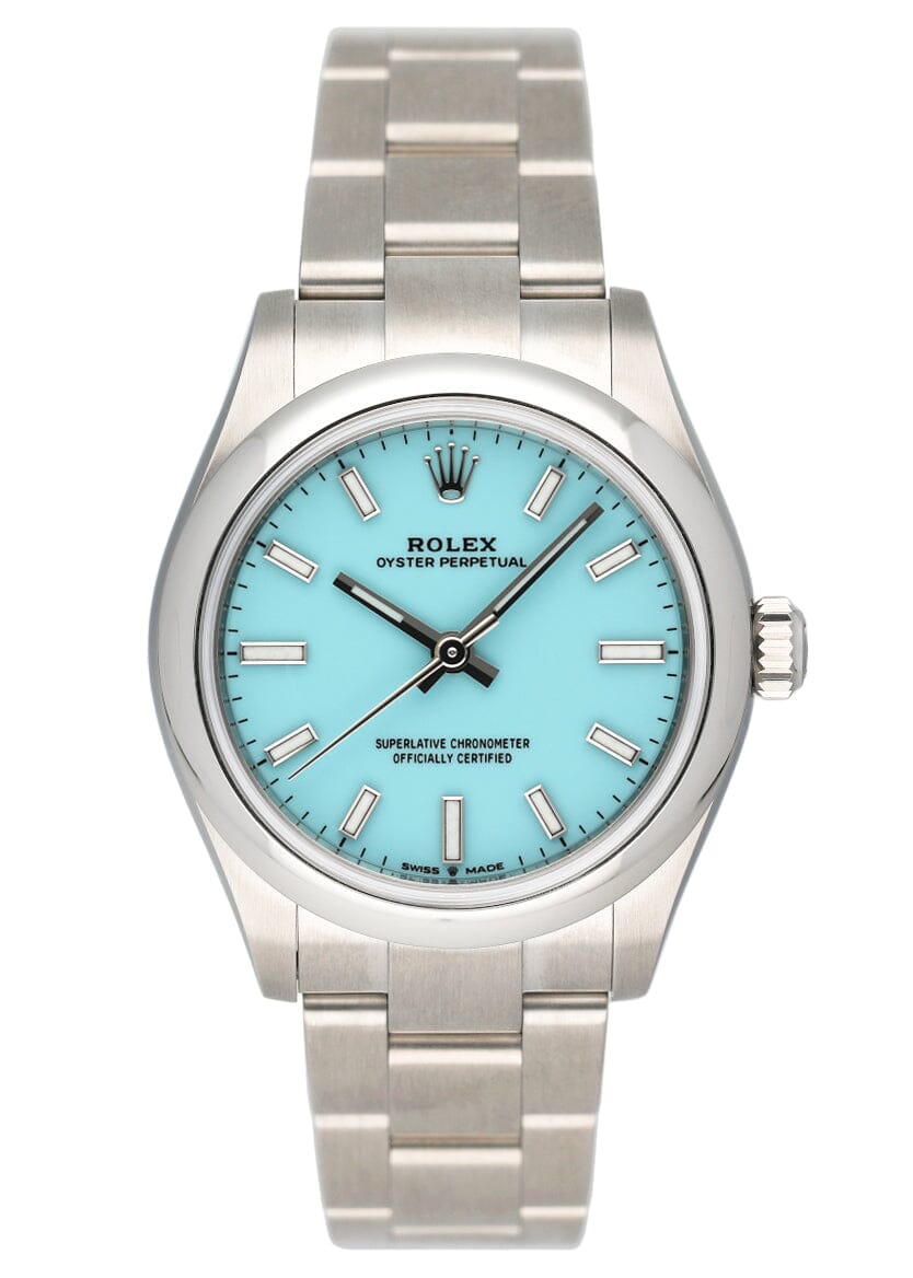 Rolex Oyster Perpetual 277200 Turquoise Dial Ladies Watch Box Papers - Watches