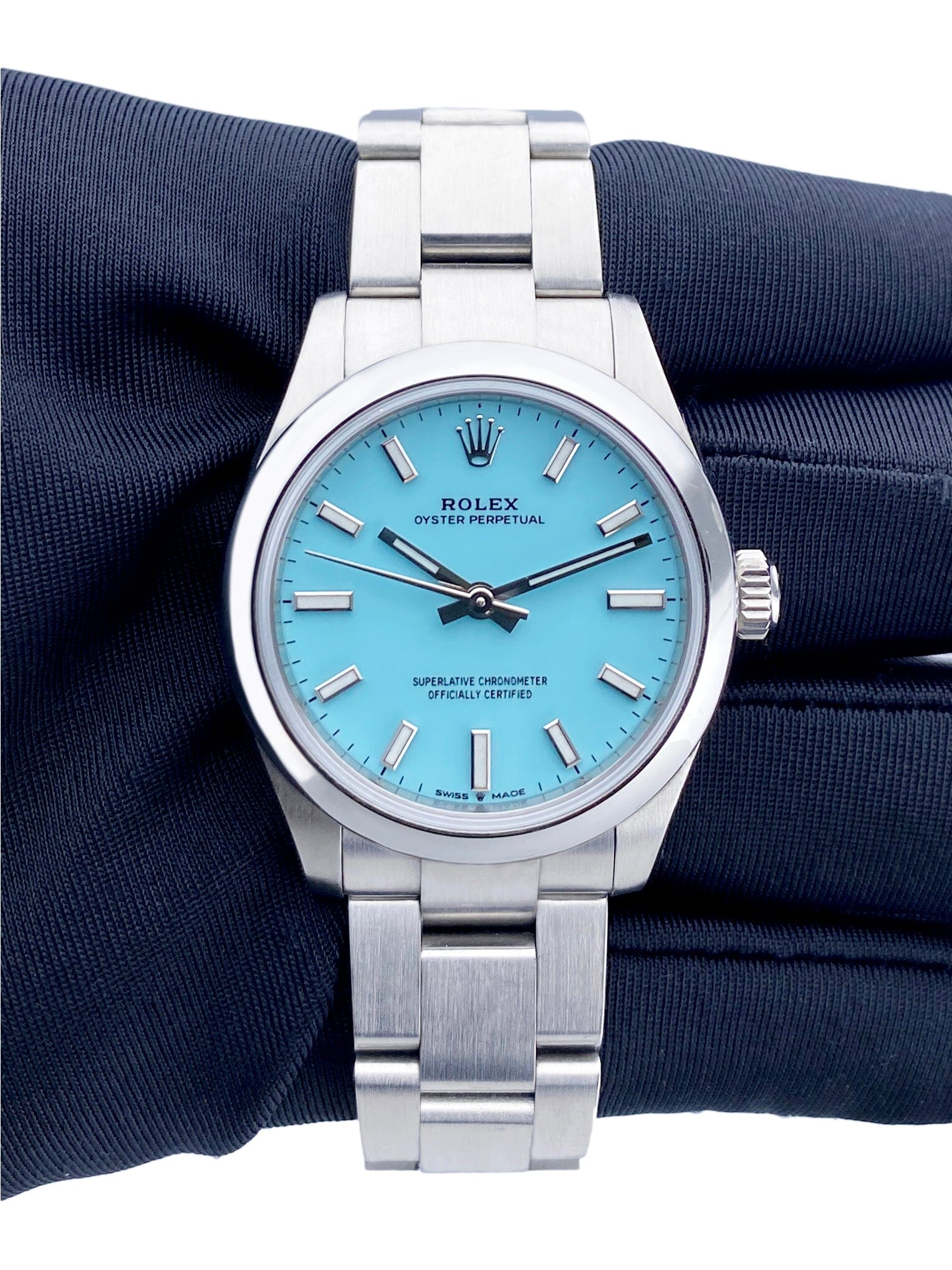 Rolex Oyster Perpetual 277200 Turquoise Dial Ladies Watch Box Papers - Watches