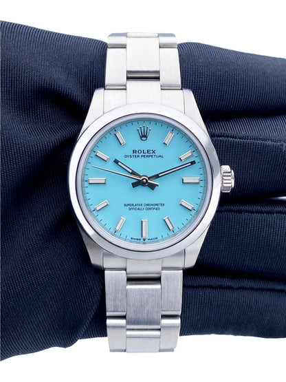 Rolex Oyster Perpetual 277200 Turquoise Dial Ladies Watch Box Papers - Watches