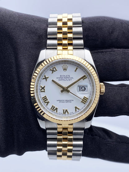 Rolex Oyster Perpetual Datejust 116233 White Dial Mens Watch