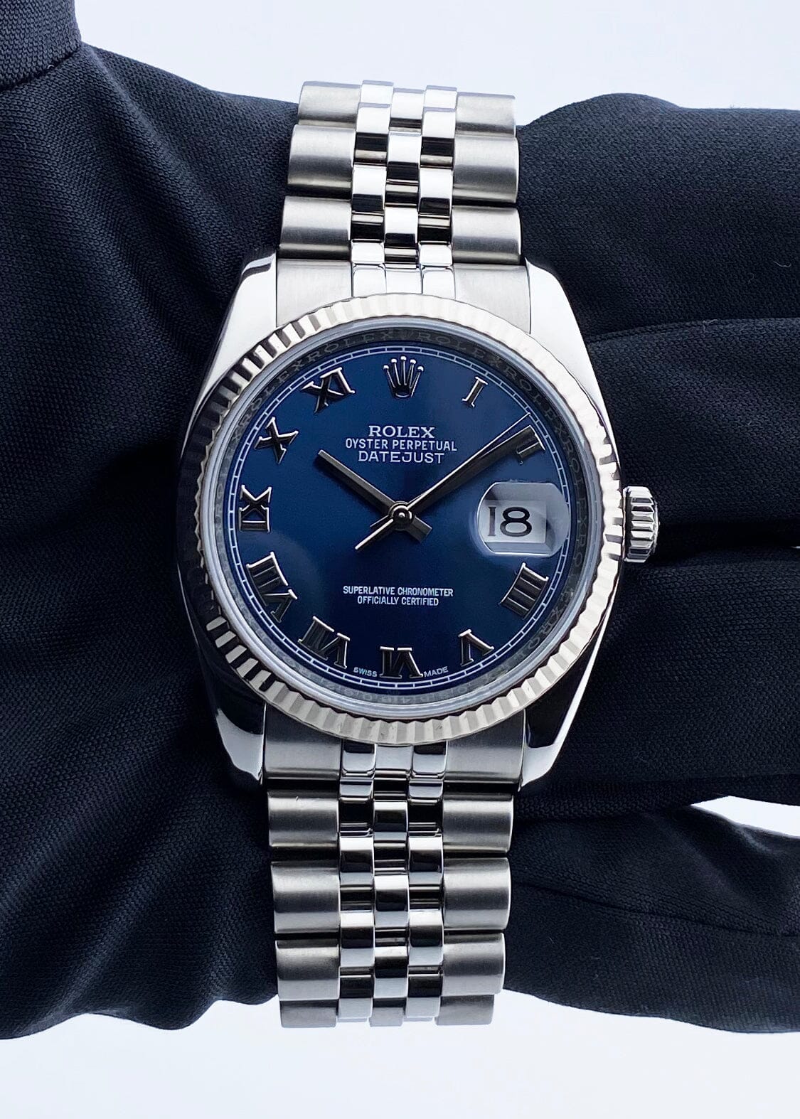 Rolex Oyster Perpetual Datejust 116234 Blue Dial Mens Watch – Phigora