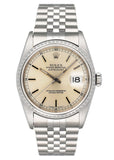 Rolex Oyster Perpetual Datejust 16220 Silver Dial Mens Watch - Watches