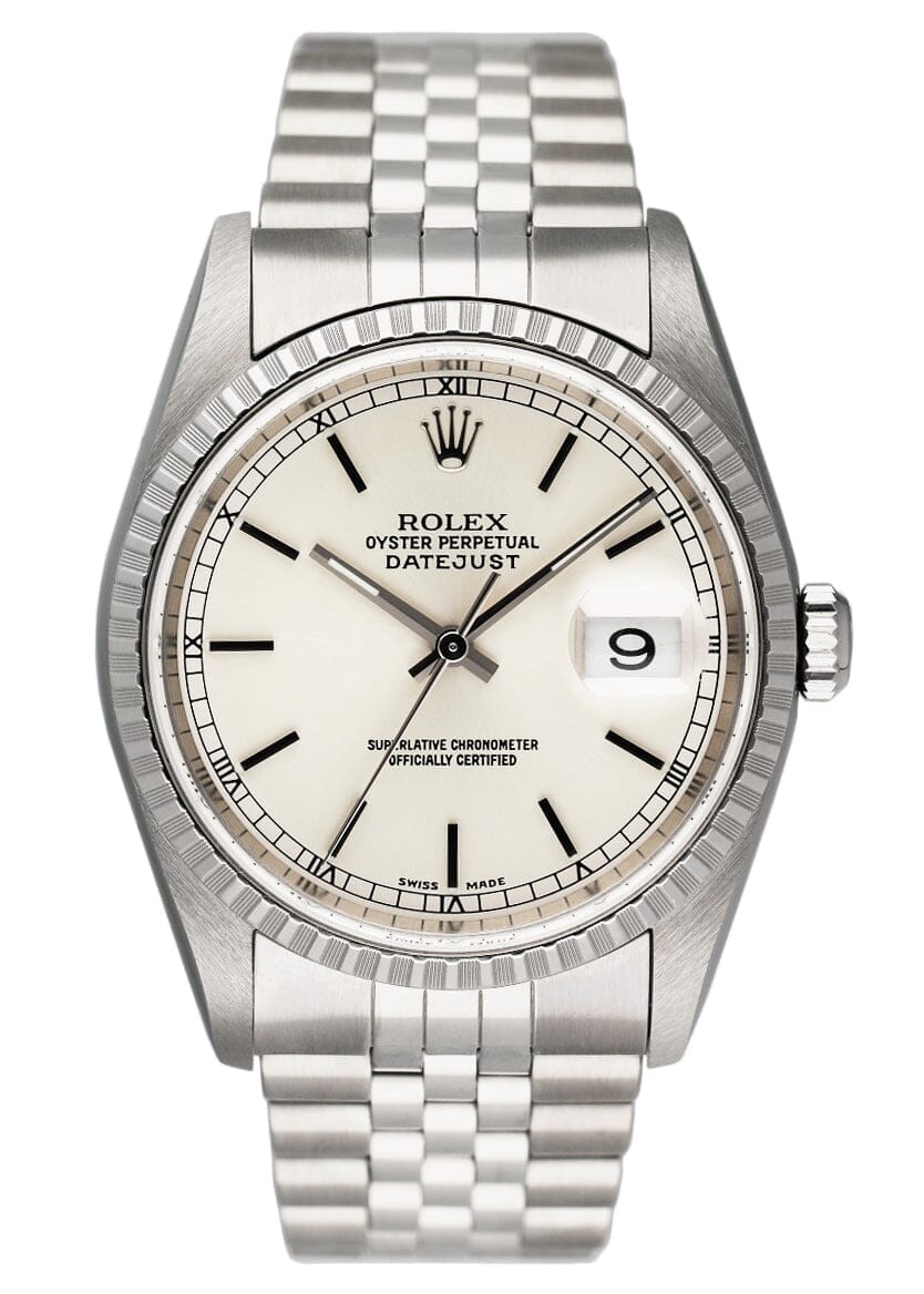 Rolex Oyster Perpetual Datejust 16220 Silver Dial Mens Watch. - Wristwatch