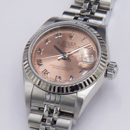 Rolex Oyster Perpetual Datejust 79174 Pink Dial Stainless Steel Ladies Watch - Virtual