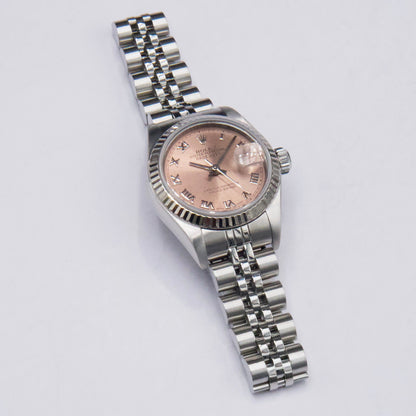 Rolex Oyster Perpetual Datejust 79174 Pink Dial Stainless Steel Ladies Watch - Virtual