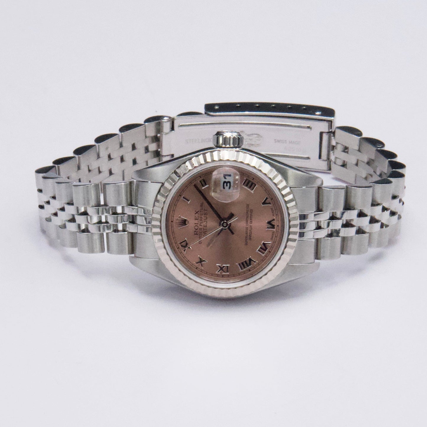 Rolex Oyster Perpetual Datejust 79174 Pink Dial Stainless Steel Ladies Watch - Virtual
