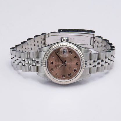 Rolex Oyster Perpetual Datejust 79174 Pink Dial Stainless Steel Ladies Watch - Virtual